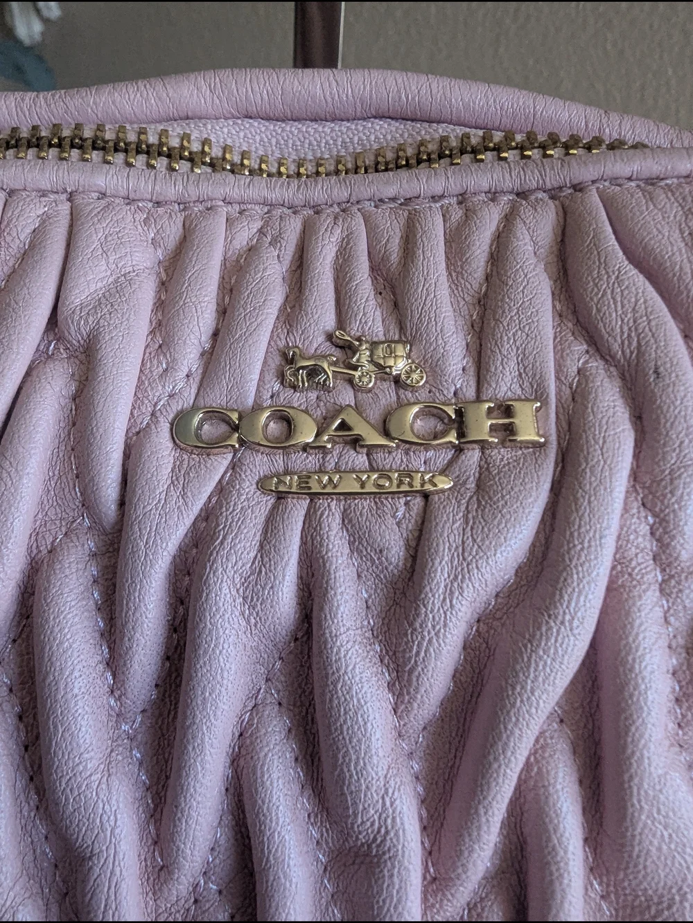 Coach Pink Quilted Tote Bag - Soft Pink Shoulder Bag